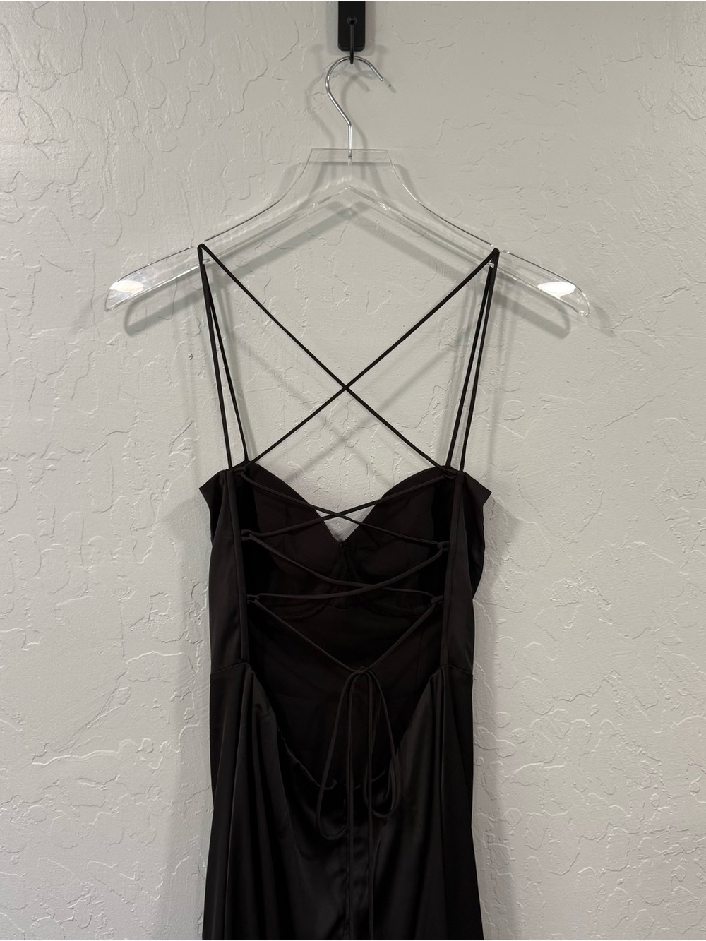 ASTR the Label Black Satin Corset Midi Dress Size S - Picture 8 of 11